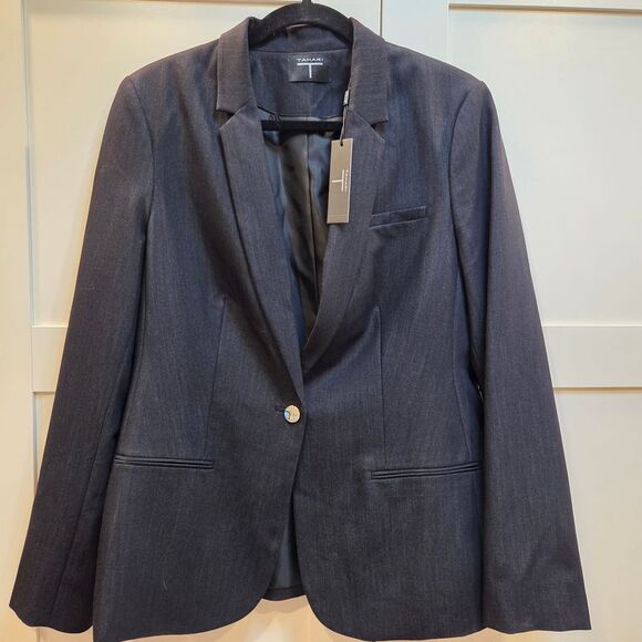 NWT Tahari Women's Blazer Indigo Tailored Size 10 - Picture 1 of 9